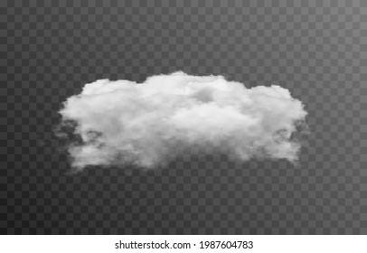 Vector Cloud Or Smoke On An Isolated Transparent Background. Cloud, Smoke, Fog, Png.