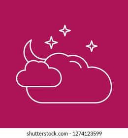 vector cloud stars icon 
