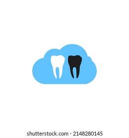 vector cloud with teeth concept