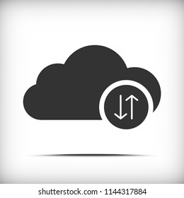 Vector cloud upload and download icon