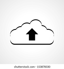 Vector cloud Upload icon