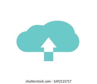 Vector cloud upload icon. Interface.

