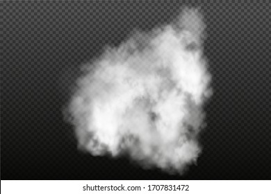  Vector cloudiness ,fog or smoke on dark checkered background.Cloudy sky or smog over the city.Vector illustration.