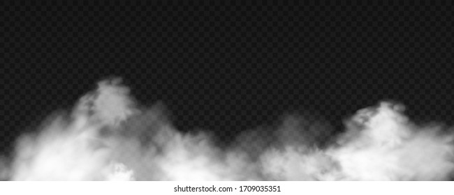 Vector cloudiness ,fog or smoke on dark checkered background.Cloudy sky or smog over the city.Vector illustration.
