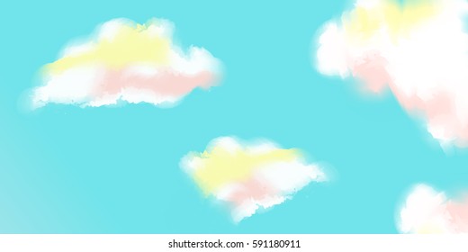 Vector clouds. Abstract background.