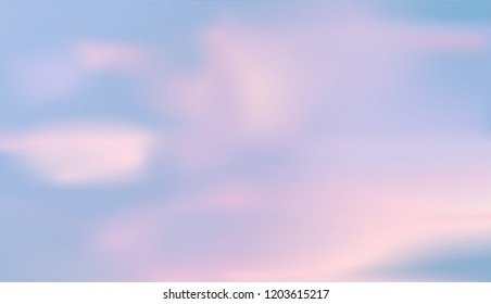 vector of the clouds and the blue sky. and light from the sun in the evening with clouds make a beautiful orange color. and is used as an illustration or background.