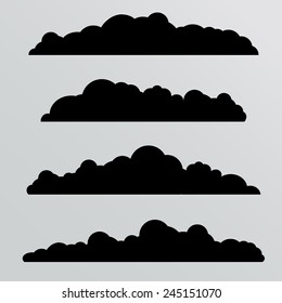 vector clouds collection. twenty seven cute clouds
