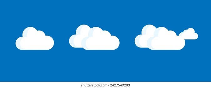 Vector clouds icon illustration collection