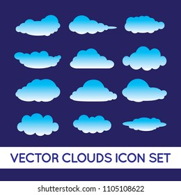 Vector clouds icon set