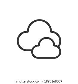 Vector clouds line icon. Symbol in trendy outline style. Vector illustration isolated on a white background. 