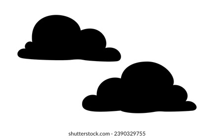 Vector Clouds on White Background