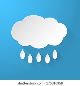 Vector Clouds with rain background