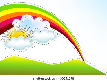 vector clouds and rainbow