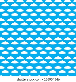 vector clouds seamless background