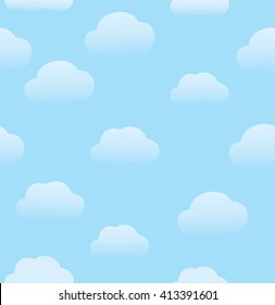 vector clouds seamless background