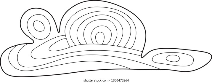 vector clouds of simple shape with thin lines