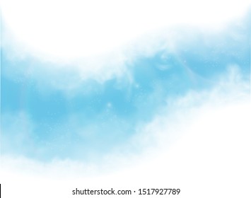 vector clouds and smoke on blue sky