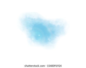 vector clouds and smoke on blue sky