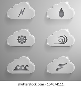 Vector Clouds with Weather Condition Signs
