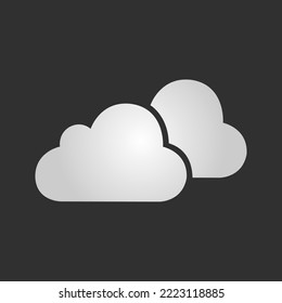 Vector Cloudy Weather Modern Icon