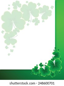 Vector - clover background for the St. Patrick's Day
