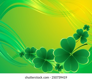 Vector - clover background for the St. Patrick's Day