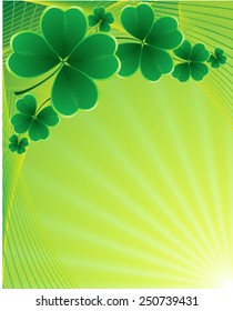 Vector - clover background for the St. Patrick's Day