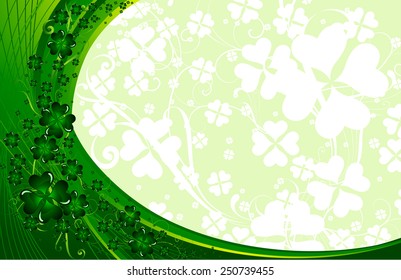 Vector - clover background for the St. Patrick's Day
