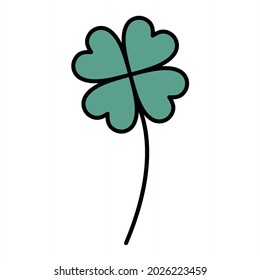 Vector Clover Filled Outline Icon Design
