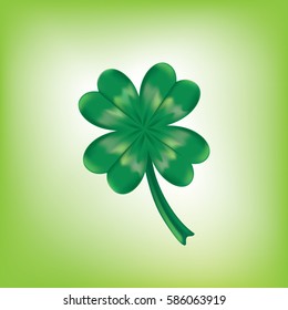 Vector clover with four leaves.Shamrock. Irish symbol. The traditional symbol of St. Patrick's Day. Element for design festive decorations and souvenirs