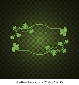 Vector of clover leaf banner design.