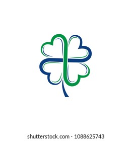 vector clover logo . Clover icon design template element. Business for a company isolated on white background. Happy St. Patrick's Day icon.