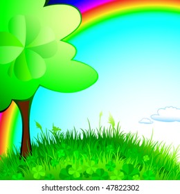 Vector clover meadow