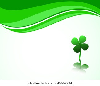 vector clover on wave  background