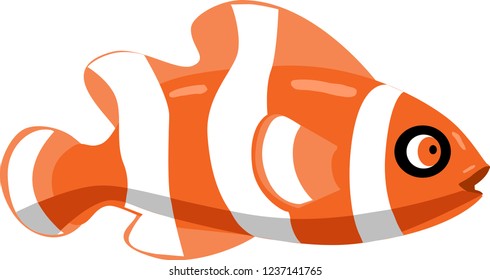 Vector - Clown Fish, Coral Marine Fish