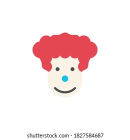 vector clown flat icon illustration