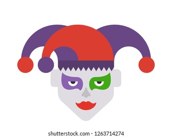 Vector clown on a white background.