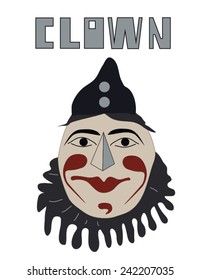 Vector clown pattern (Can be used as texture for cards, invitations, DIY projects, web sites or for any other design) 