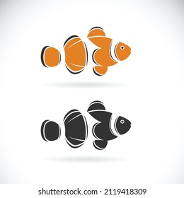 Vector of clownfish design on white background. Easy editable layered vector illustration. Undersea animals.