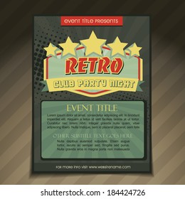 vector club party brochure flyer template design