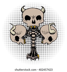 Vector club suit comic icon
