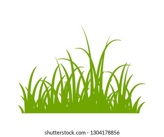 vector clump of grass isolated on white background