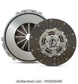 Vector Clutch Plate with Clutch Cover isolated on white background