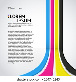 Vector CMYK background. Print colors presentation.