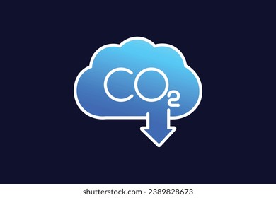 Vector co2 emissions vector icon carbon gas
