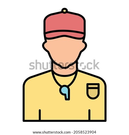 Vector Coach Filled Outline Icon Design
