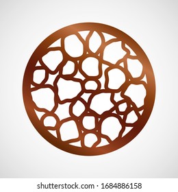 Vector coaster design for laser cut from wood, plywood or metal. Cutting wooden panel. Vector illustration isolated. Laser cut wood coasters. Geometric decorative designs. Cutout circle silhouette