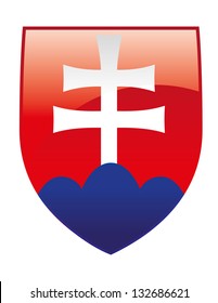 Vector Coat of Arm of  Slovakia