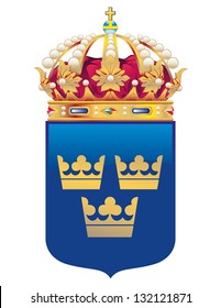 Vector Coat of Arm of Sweden