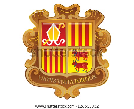 Vector Coat of arms of Andorra